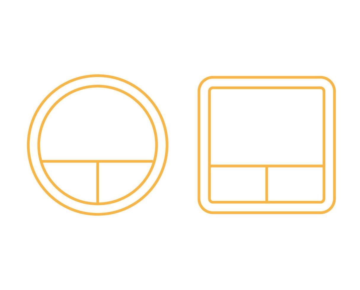 Set of linear frames and borders design for elements, decoration, social media, post. vector