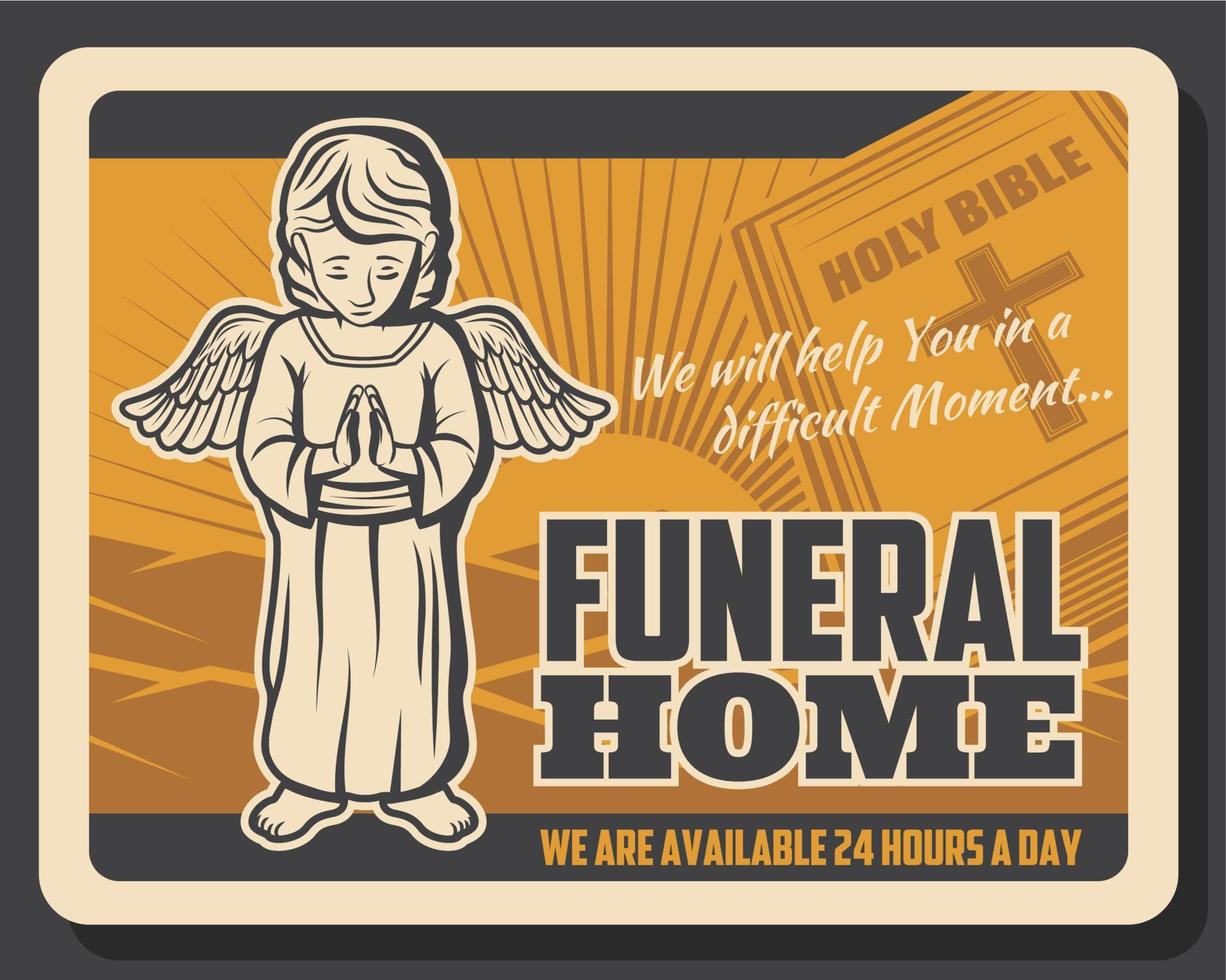 Burial ceremony, columbarium funeral service vector