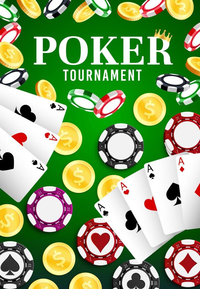 Casino poker tournament, wheel of fortune jackpot vector