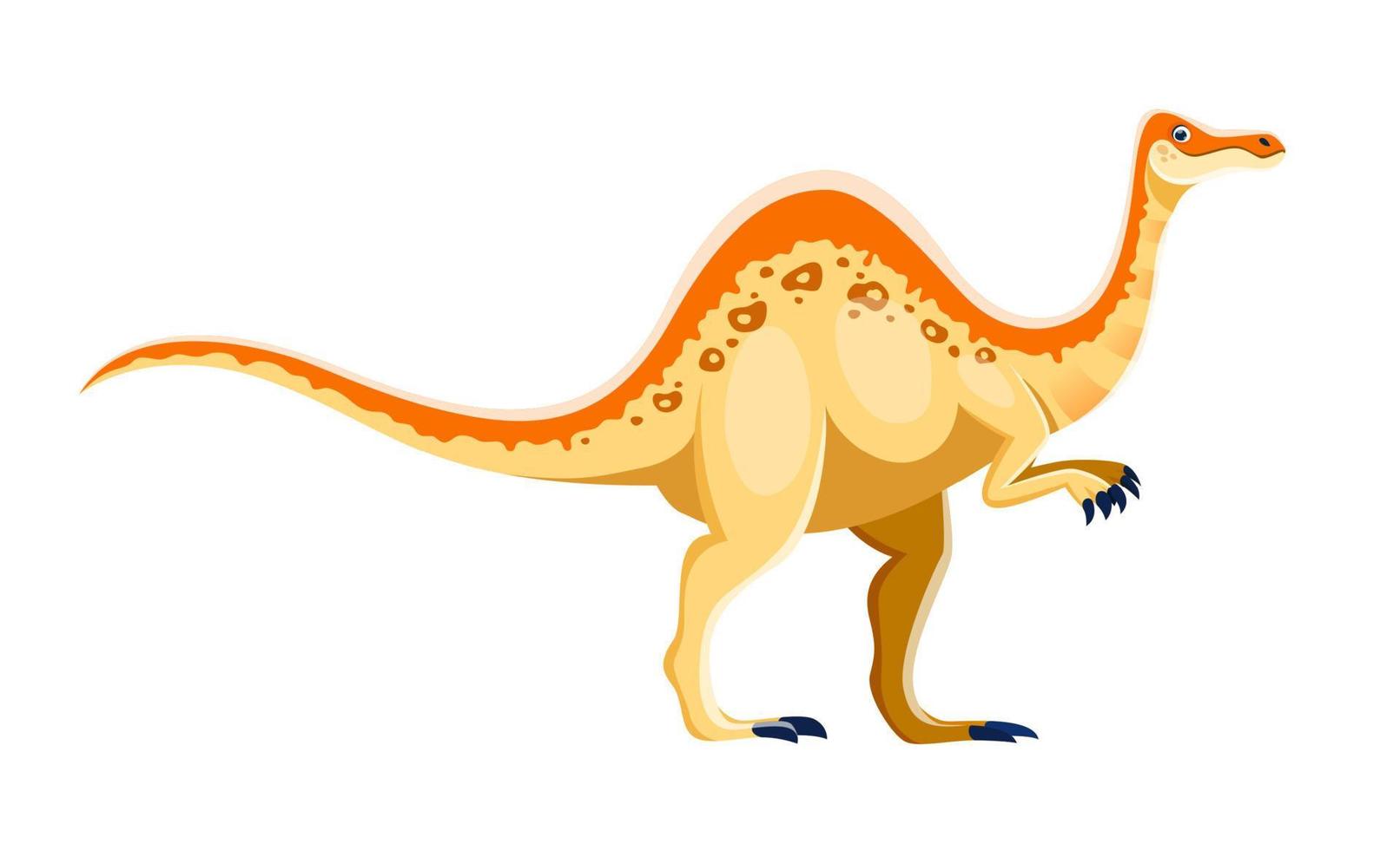 Cartoon Deinocheirus dinosaur comical character vector