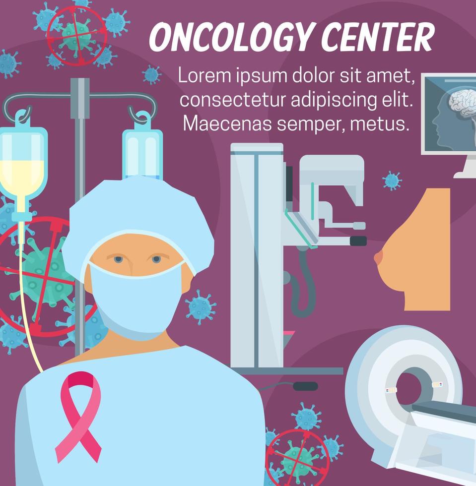 Cancer diagnostic and treatment oncology medicine vector