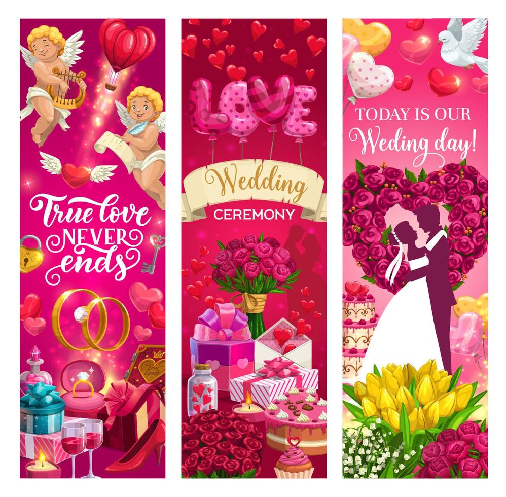 Wedding party, groom and bride, save the date vector