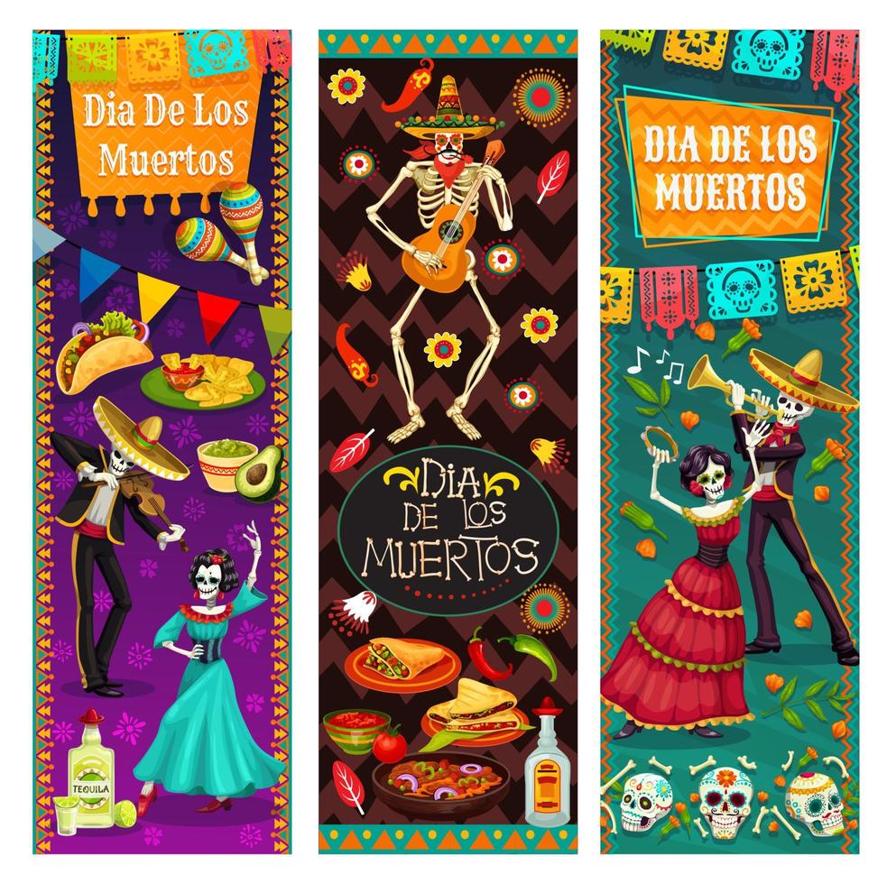 Dance Life and Death, Dia de los Muertos in Mexico vector