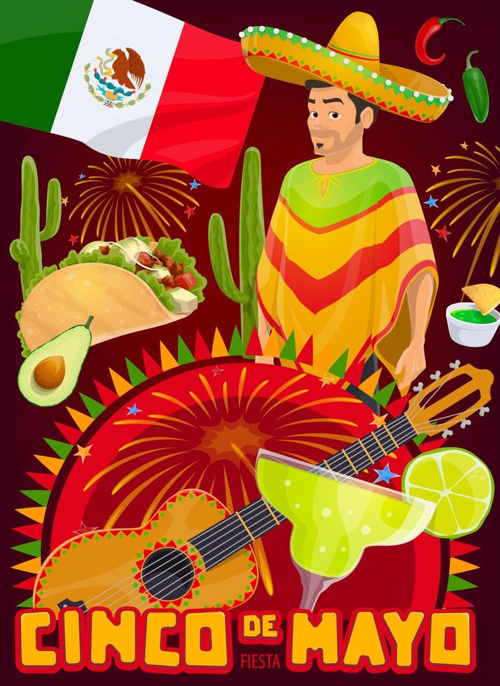 festividad del cinco de mayo, fiesta mexicana vector