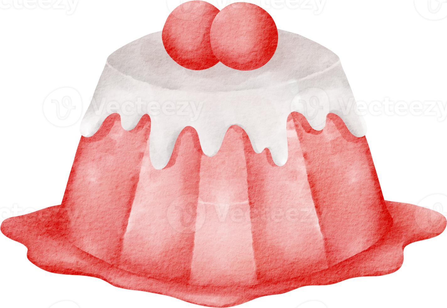 vattenfärg gelé pudding png