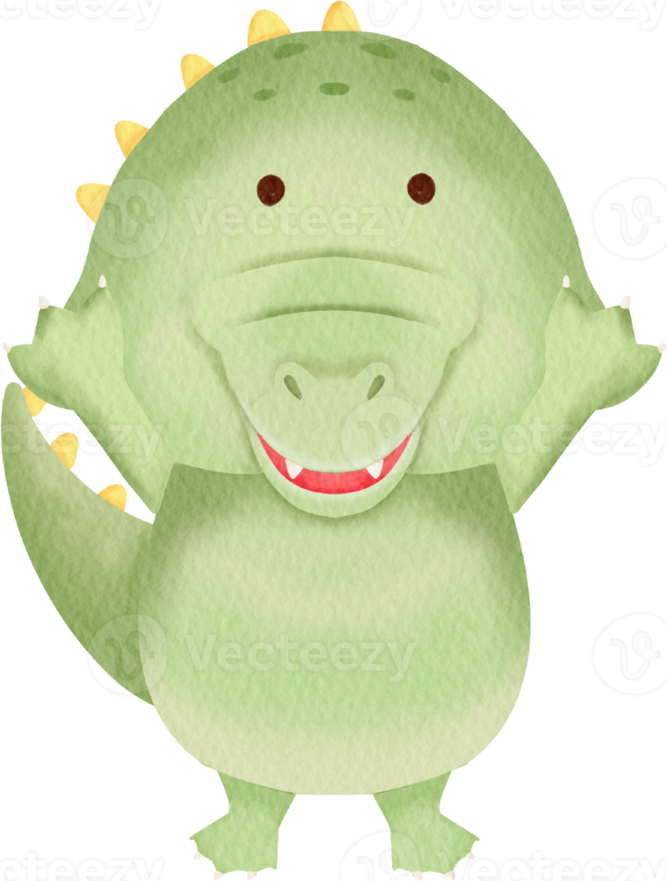 clipart de crocodilo em aquarela png