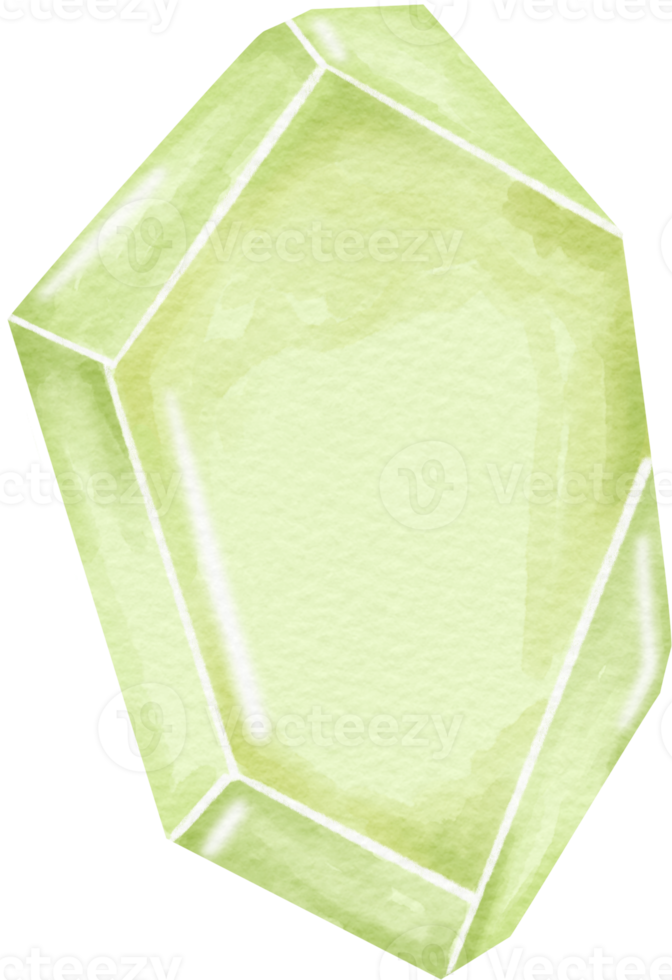 aquarelle cristal vert png
