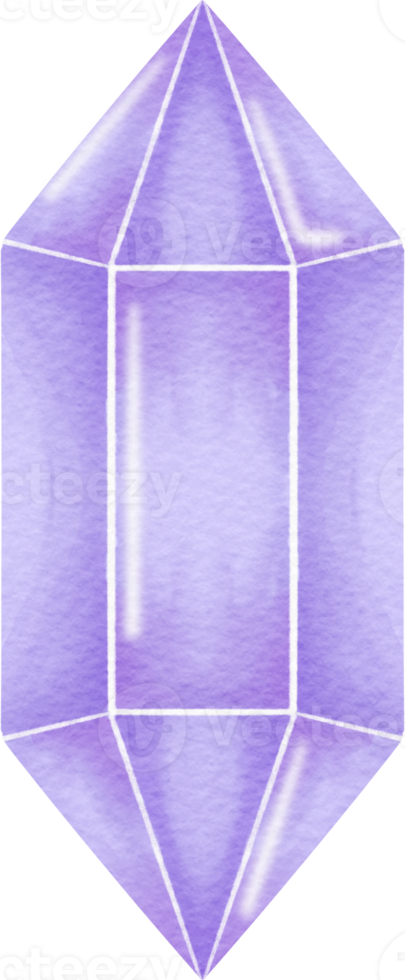 watercolor crystal purple png