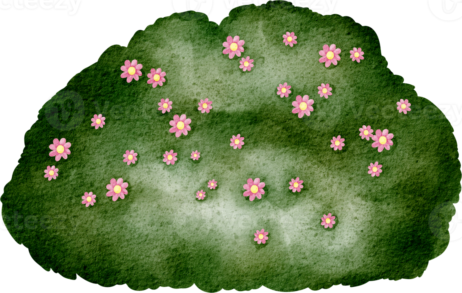 watercolor bush clip art element png