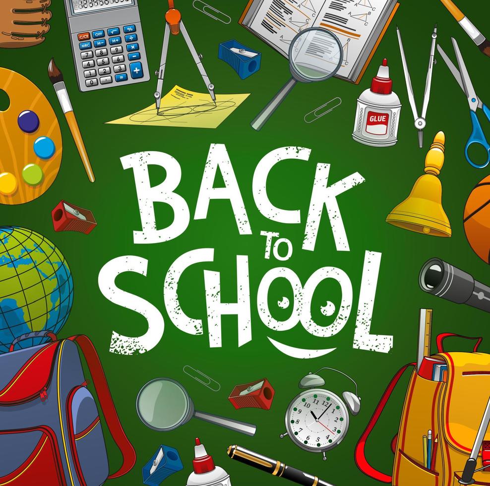 Start of new studying year, back to school vector
