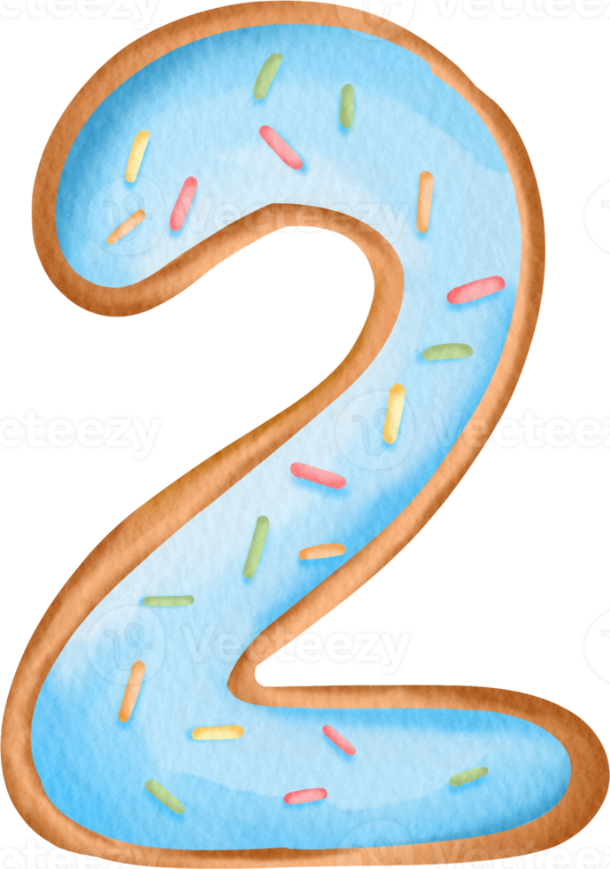 number cookies two png