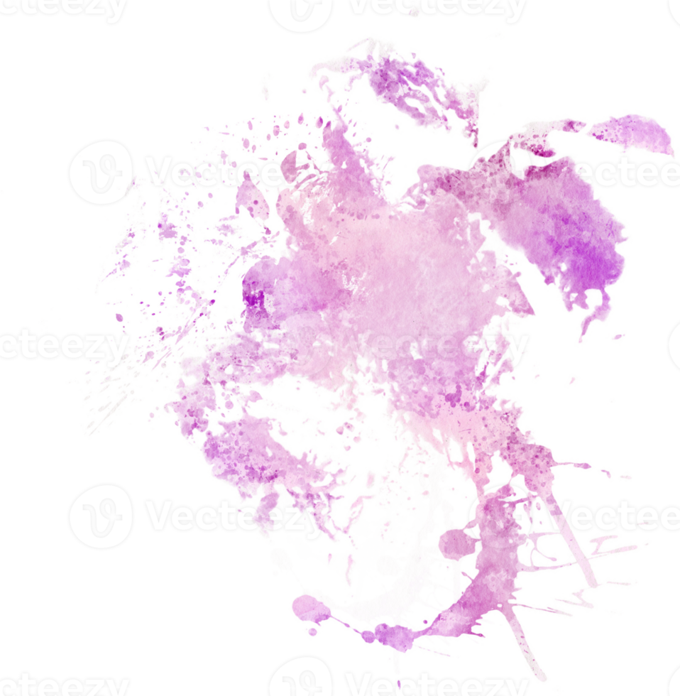 pink splatter watercolor ink png