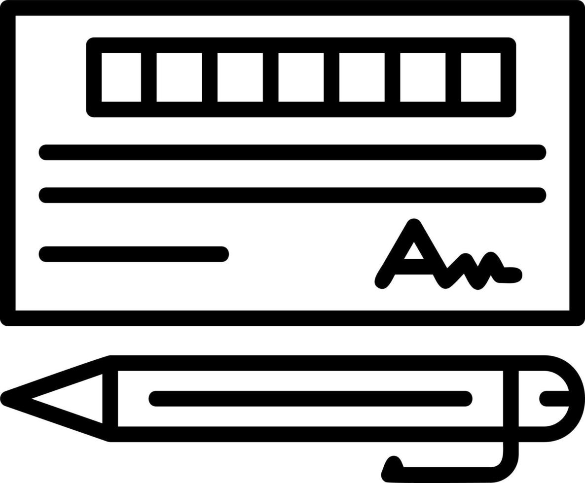 Bank Check Vector Icon Design