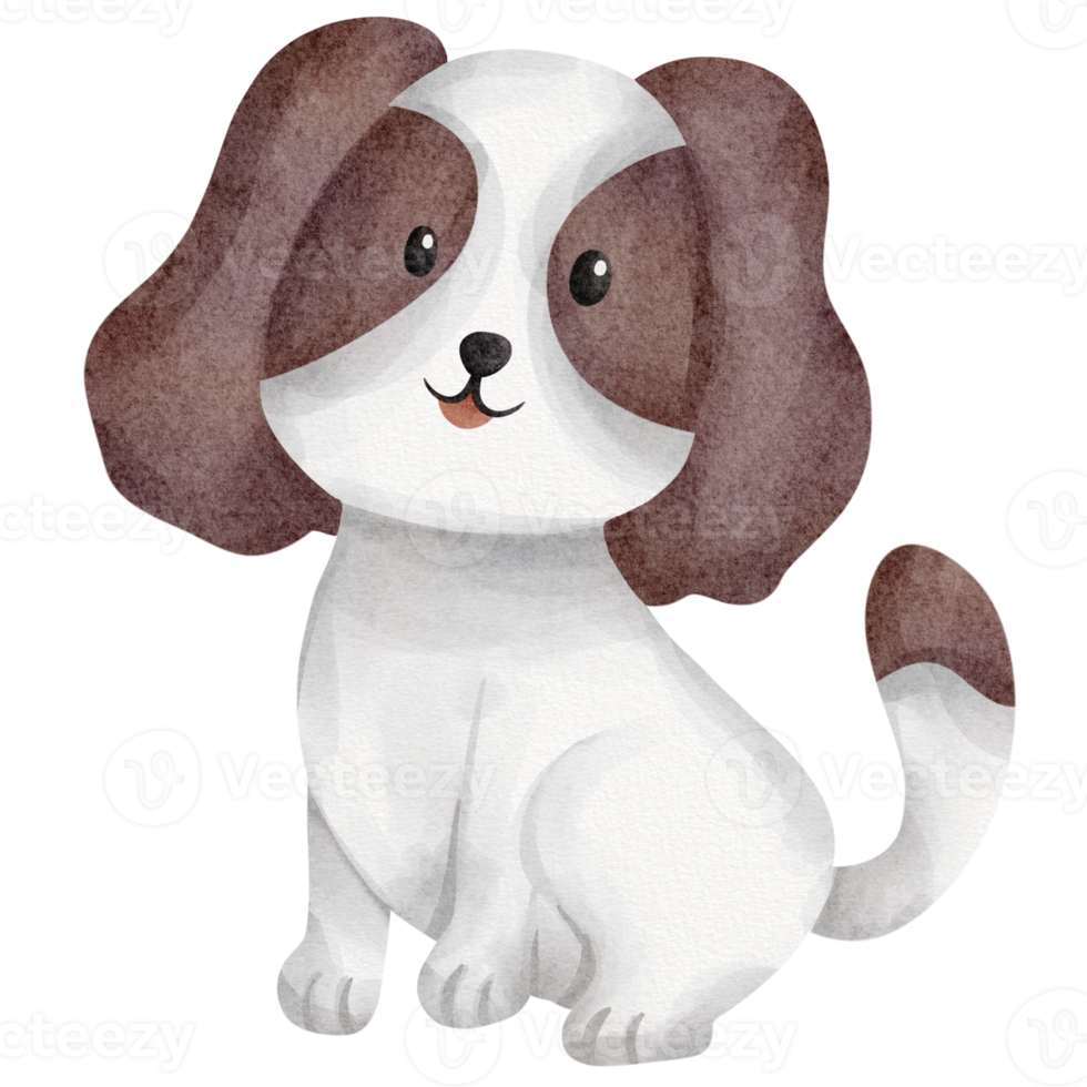 lindo perro clip art acuarela png