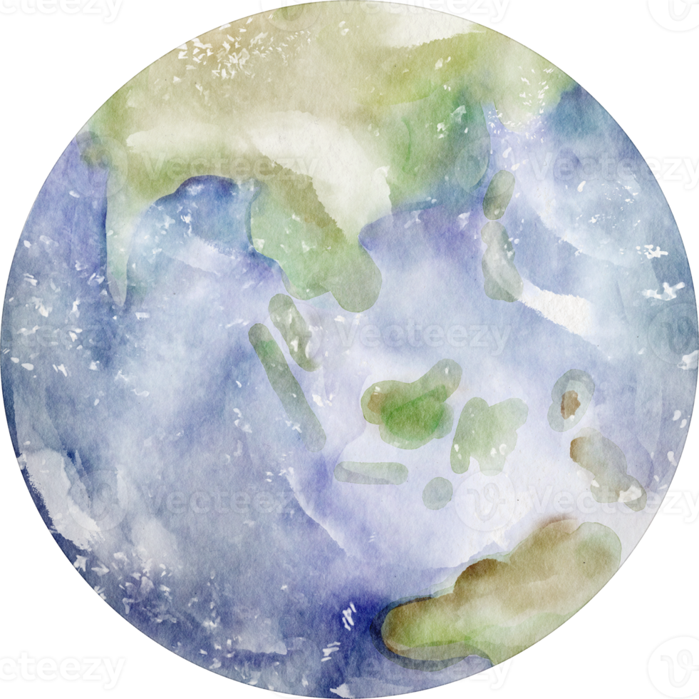 watercolor earth clip art element space png