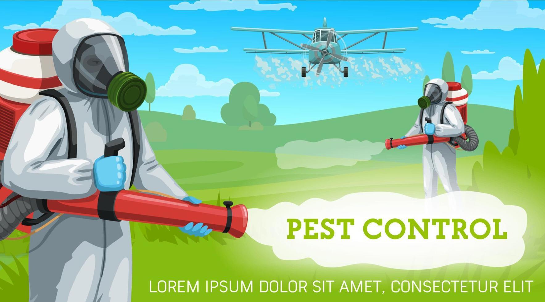 Pest control with agricultural crop pesticides 16540720 Vector Art at