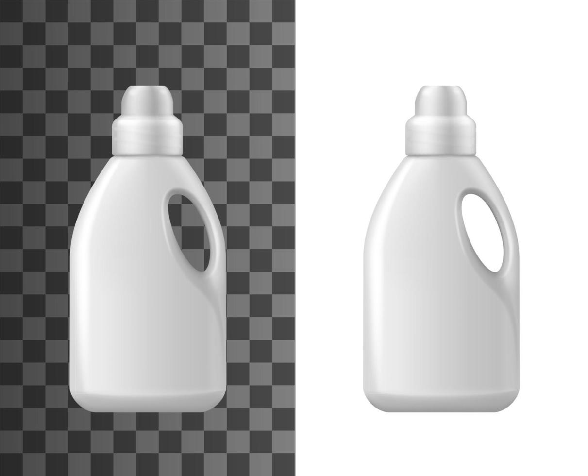 Detergent bottles mockup, isolated vector