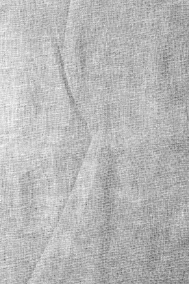 Texture of natural linen as background in gray color photo