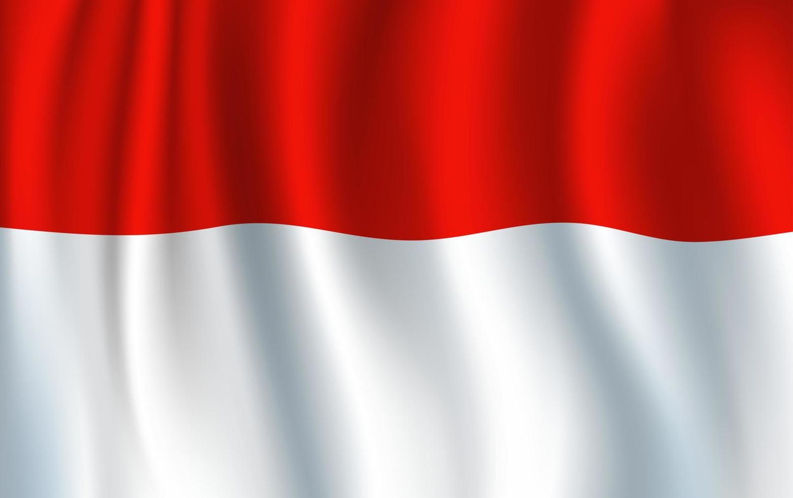 Indonesian national flag, red and white vector