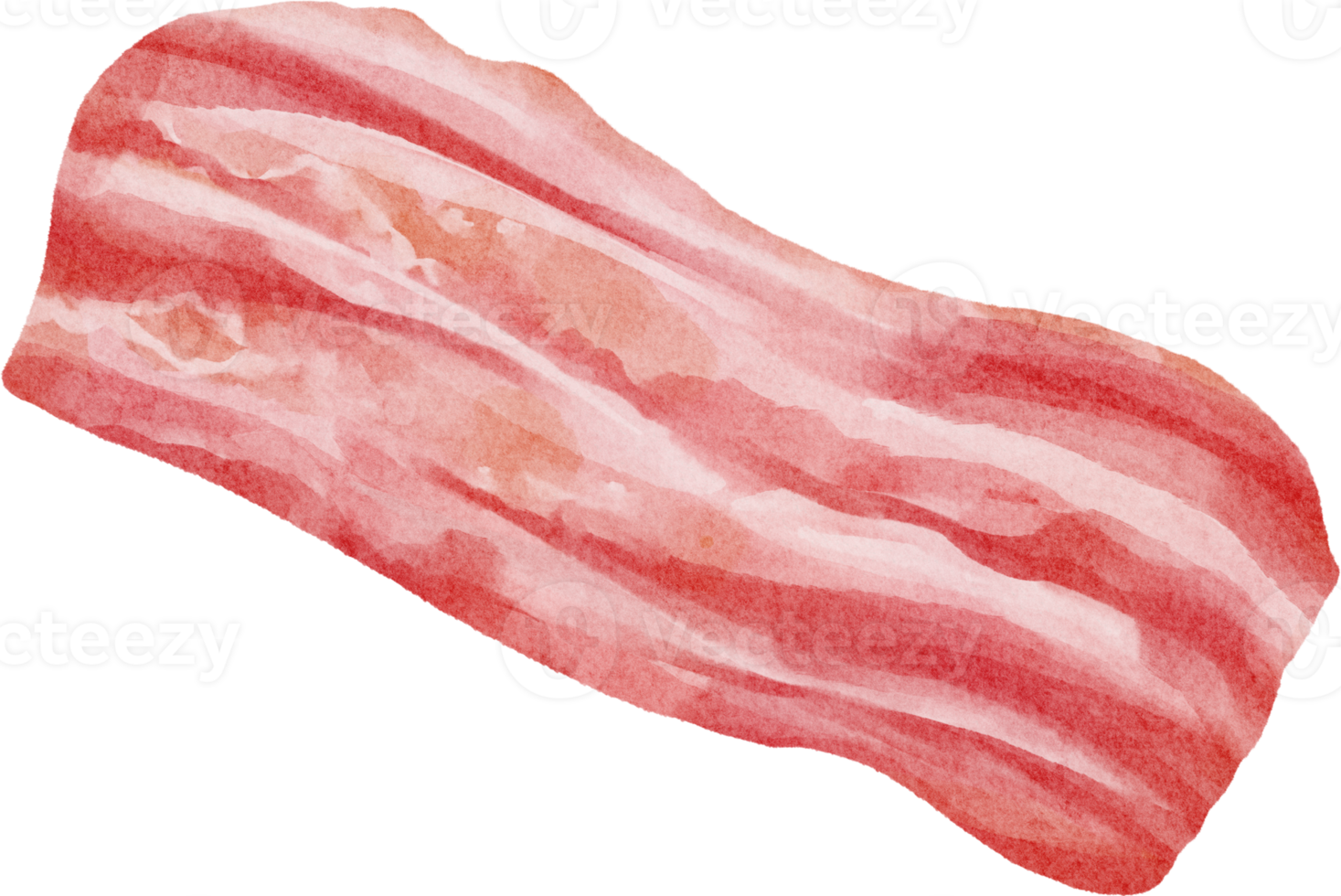 arte do clube de bacon em aquarela png