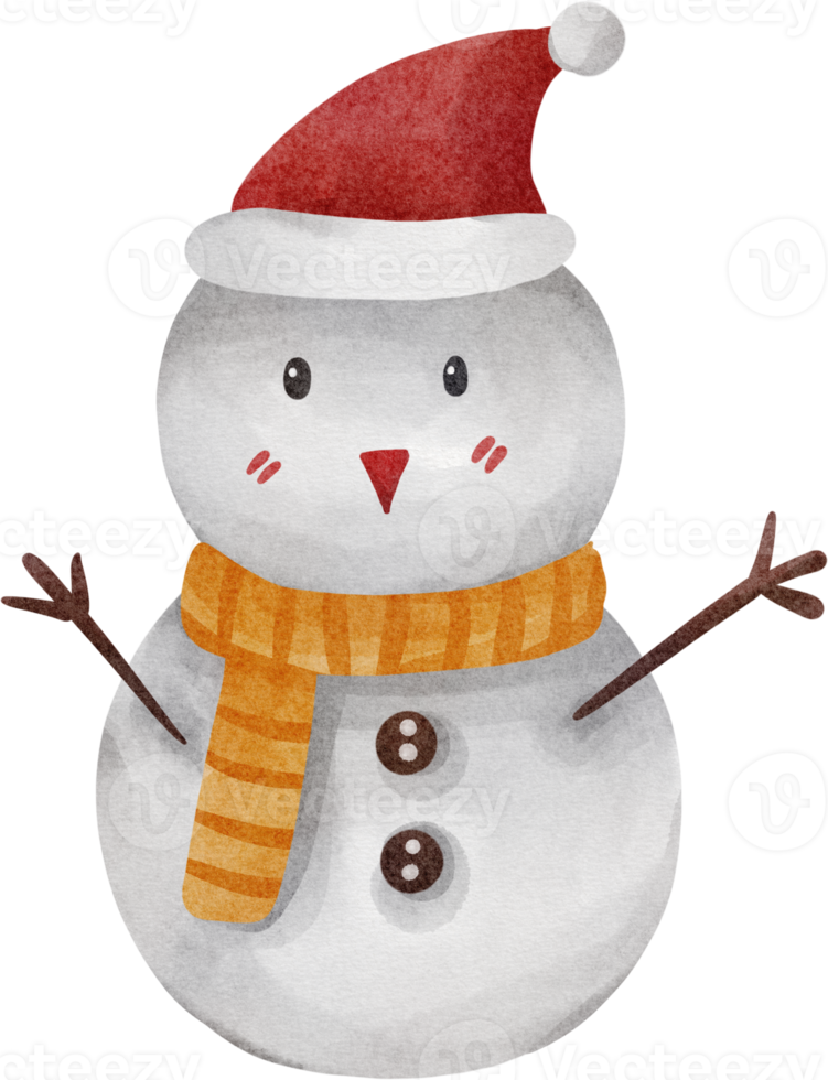 watercolor snow man png