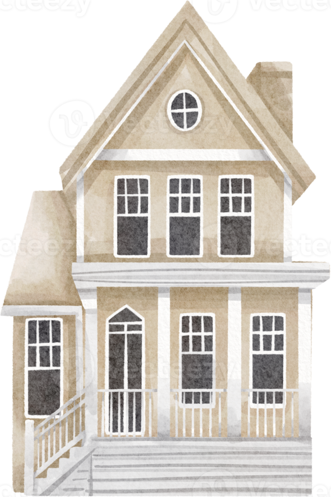 ilustração de casa em aquarela png