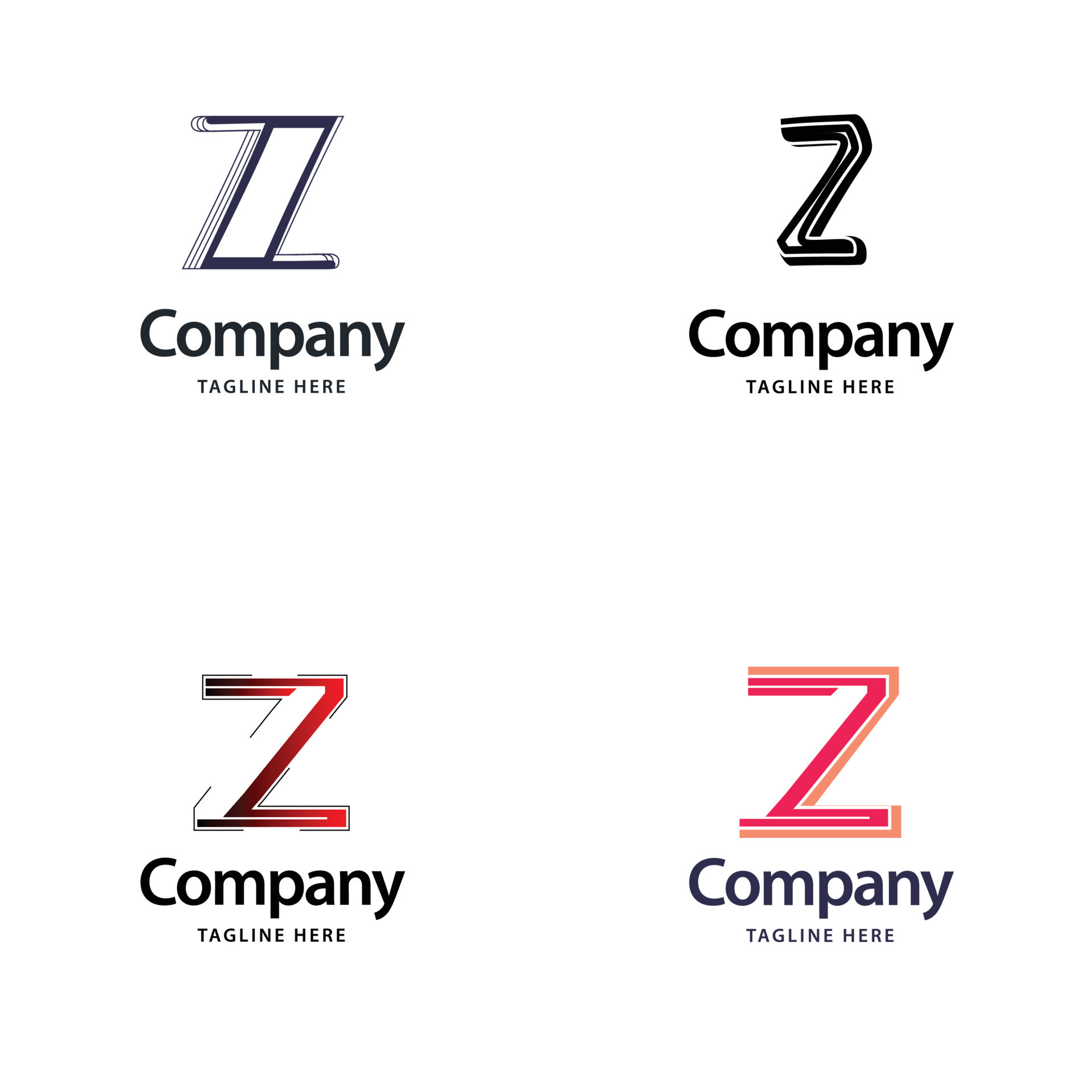 Letter Z Big Logo Pack Design Creative Modern logos design for your