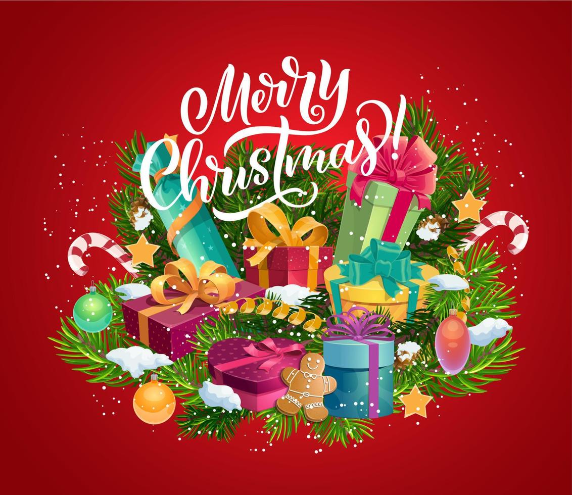 Christmas winter holidays gifts and presents 16541814 Vector Art at