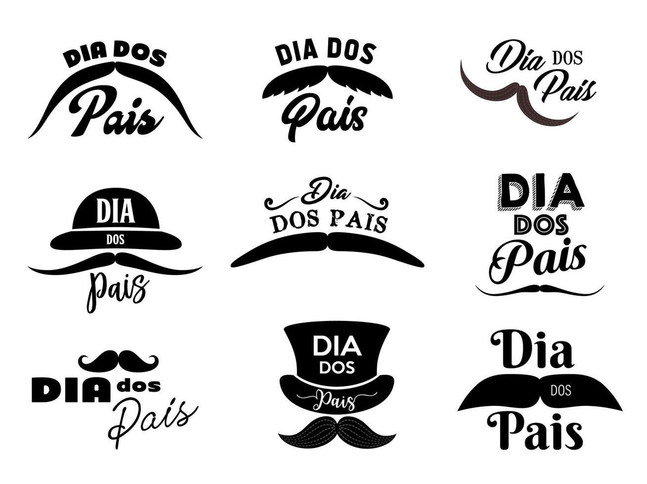 Fathers day, Dia dos pais icons vector
