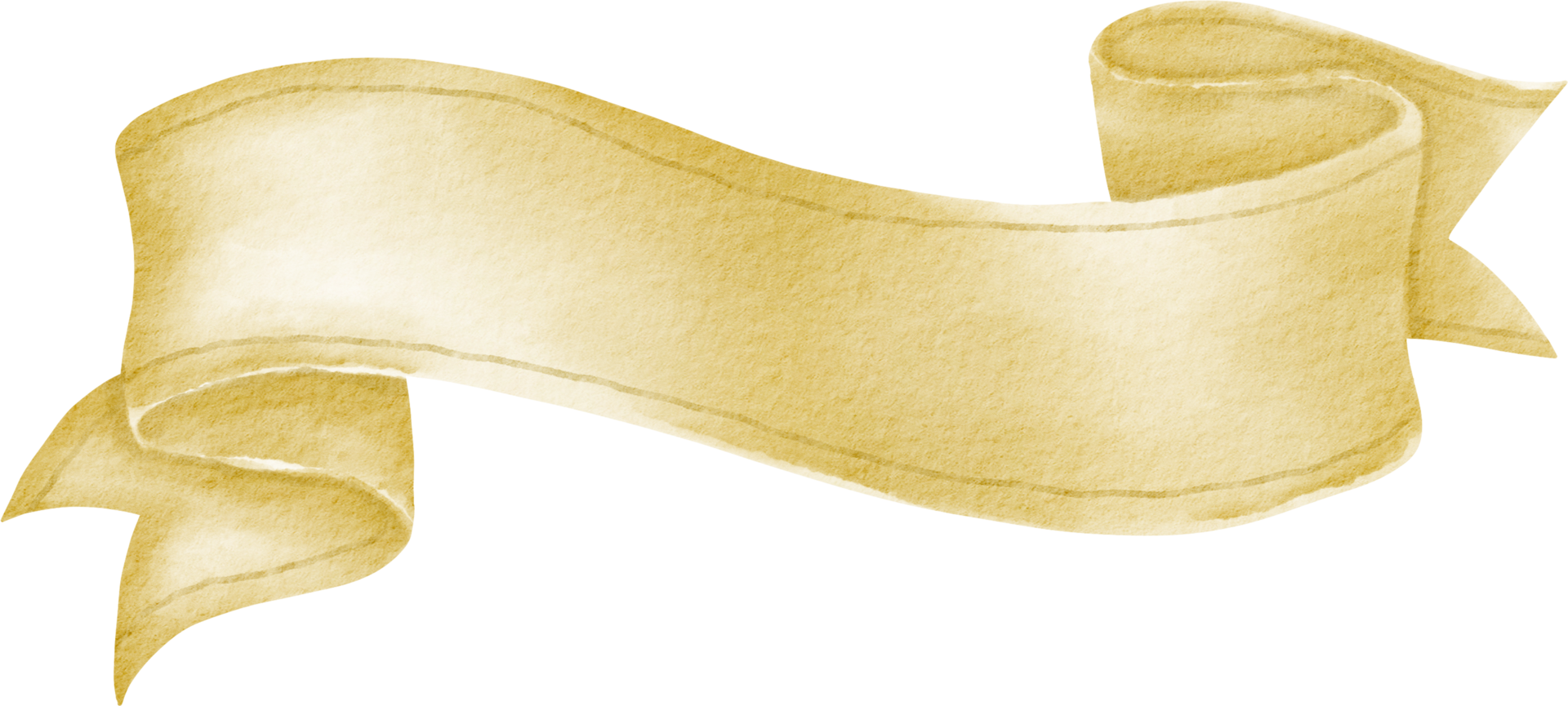 watercolor yellow ribbon 16541904 PNG