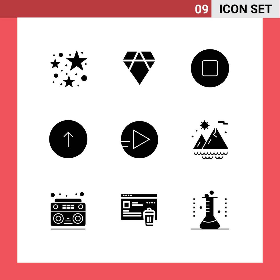 9 Creative Icons Modern Signs and Symbols of summer play stop school education up Editable Vector Design Elements