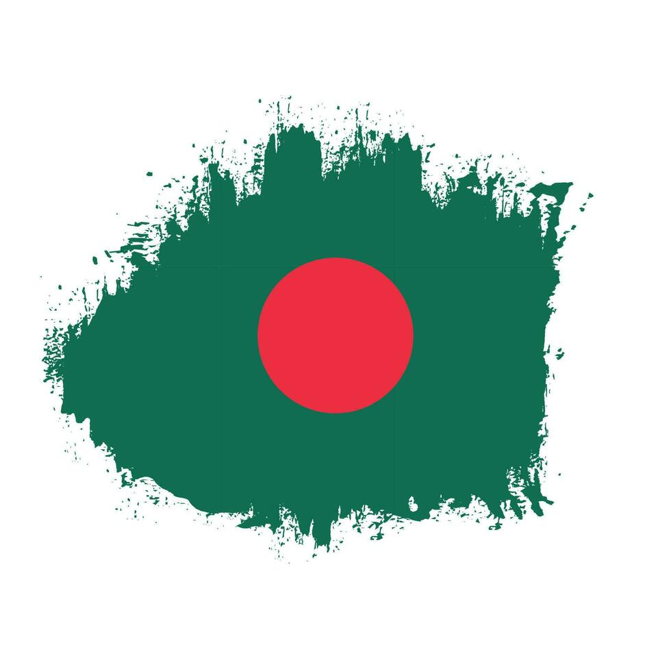 Flat Bangladesh grunge flag vector