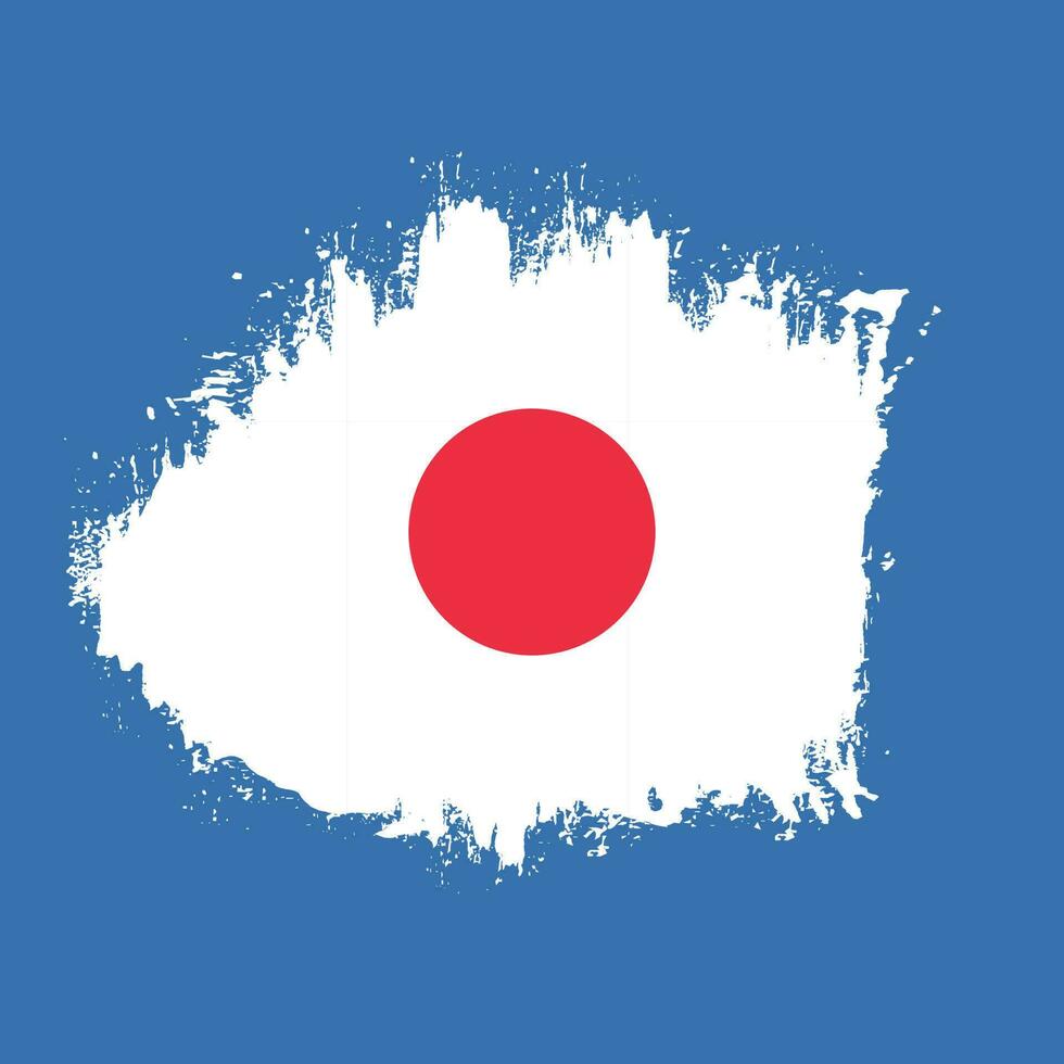 New creative grunge texture Japan flag vector