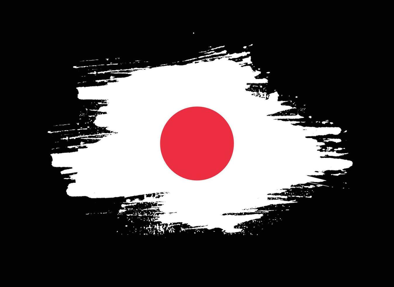 vector de bandera de japón angustiado desvanecido