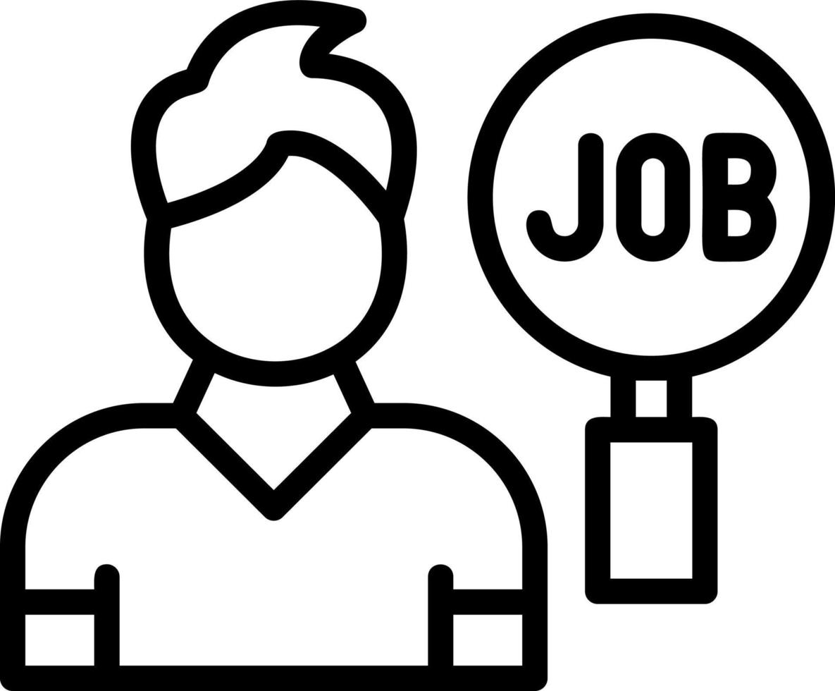 Job Search Vector Icon Design