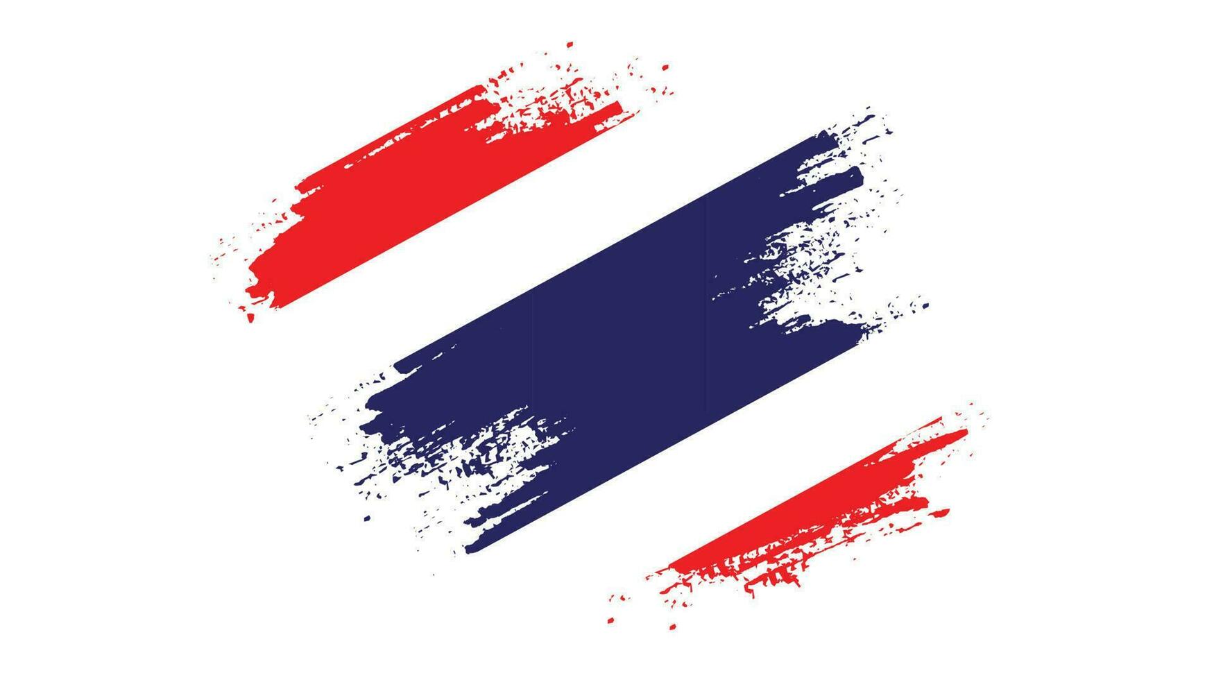 Hand paint Thailand flag vector