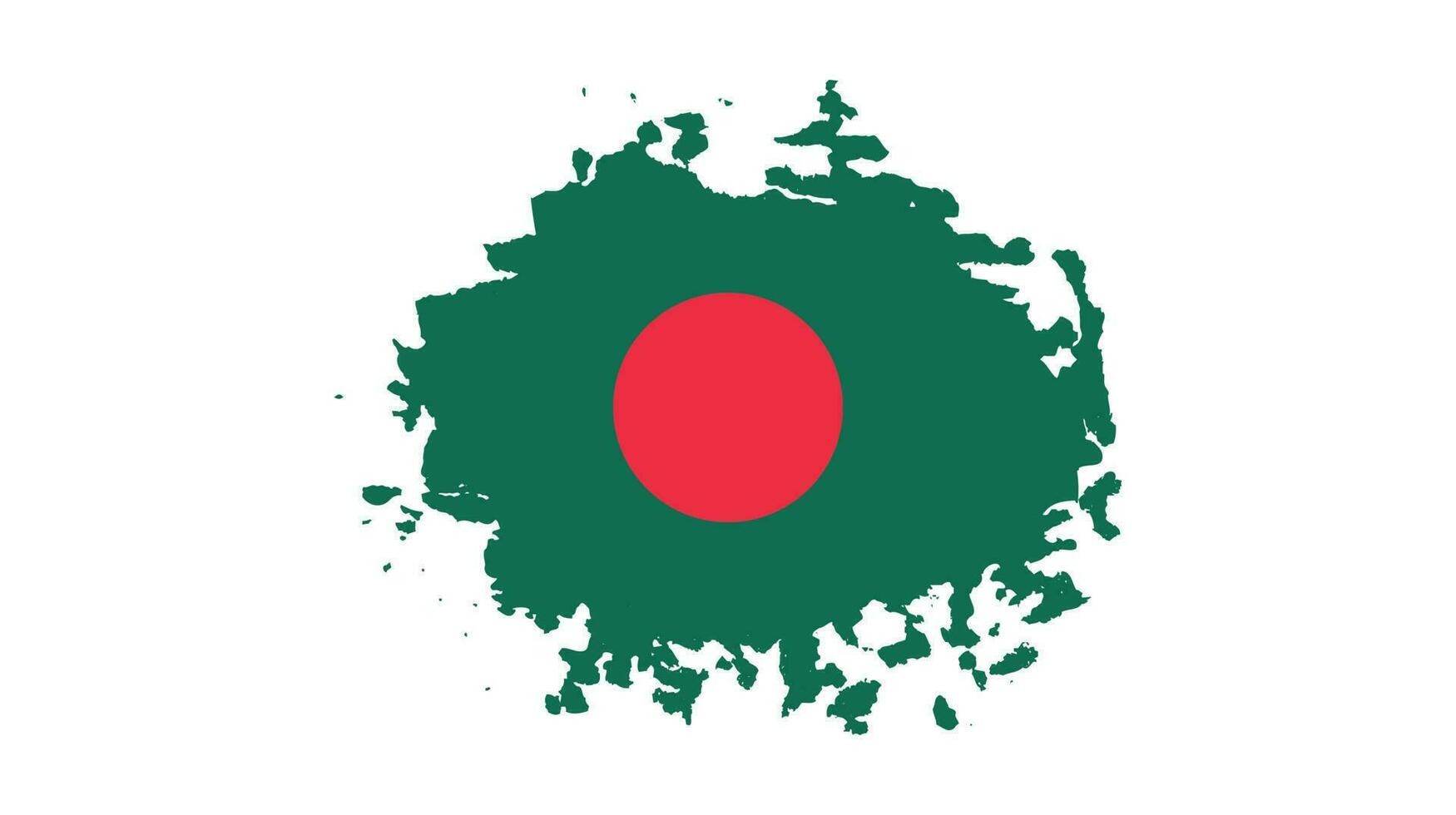 Professional hand paint Bangladesh flag vector