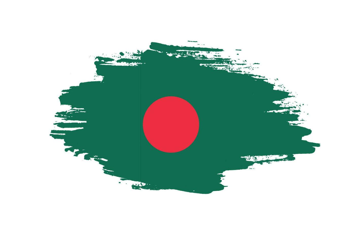 Ink splashes brush stroke Bangladesh flag vector
