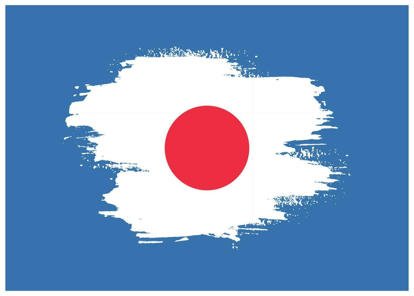 New hand paint brush Japan flag vector