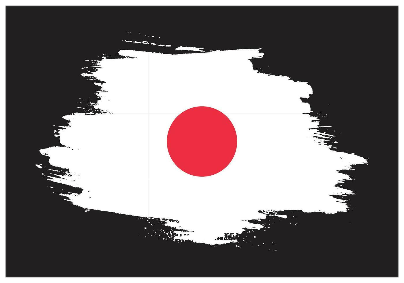 vector de bandera de japón de trazo de pincel