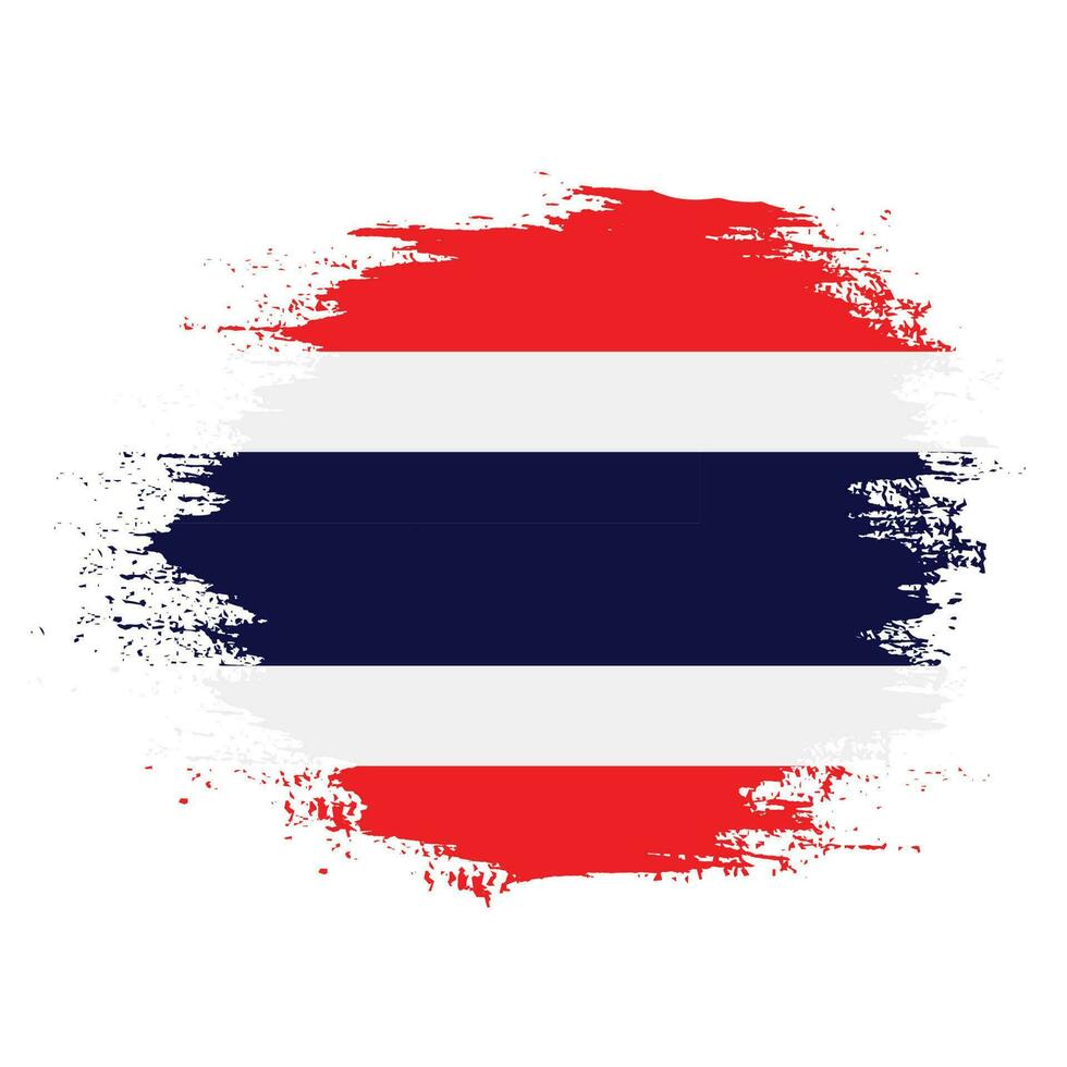 vector de bandera de marco de pincel de tailandia