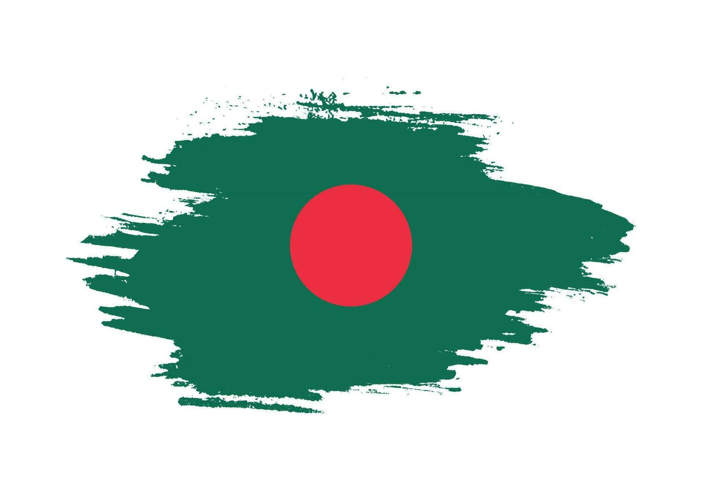 Abstract brush stroke Bangladesh flag vector