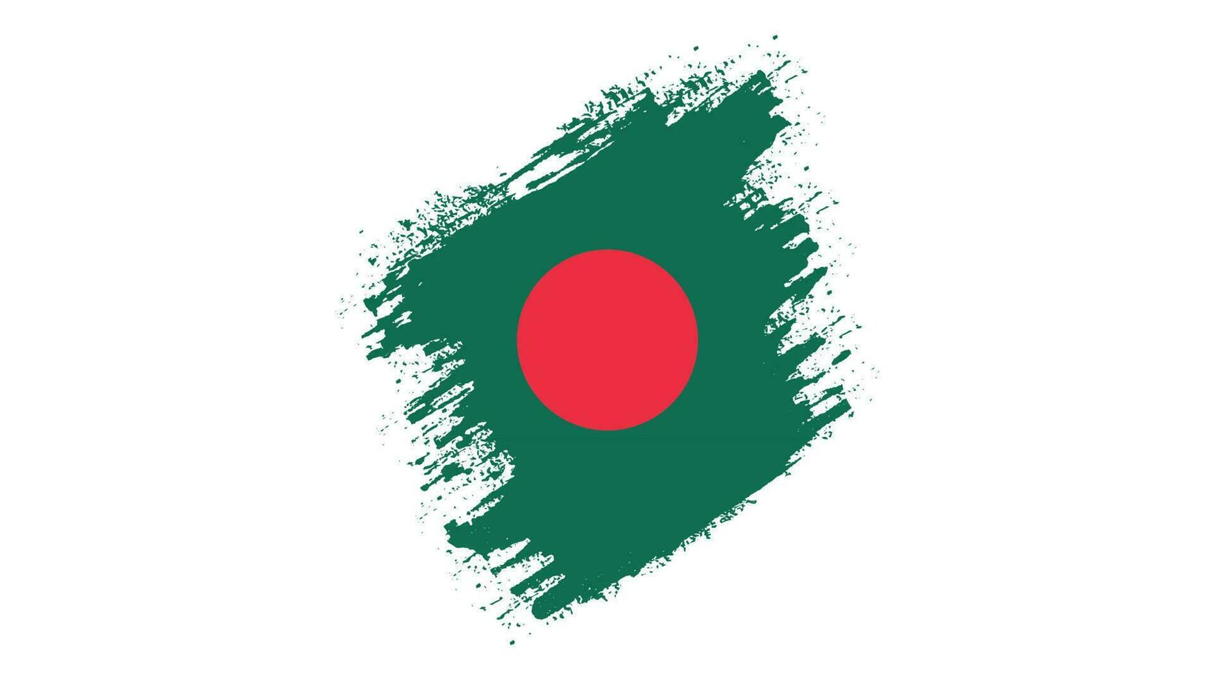 Graphic Brush stroke Bangladesh flag vector