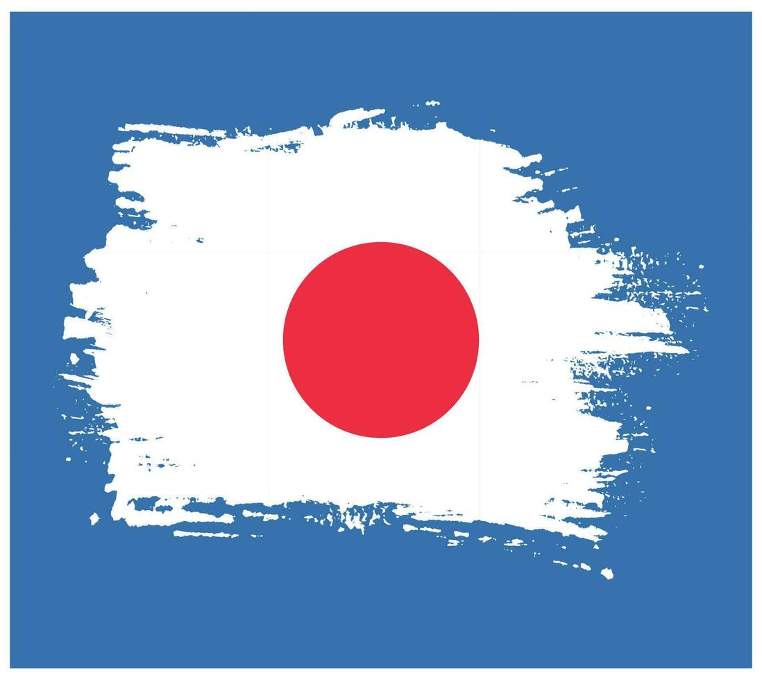 Vintage Japan grungy flag vector