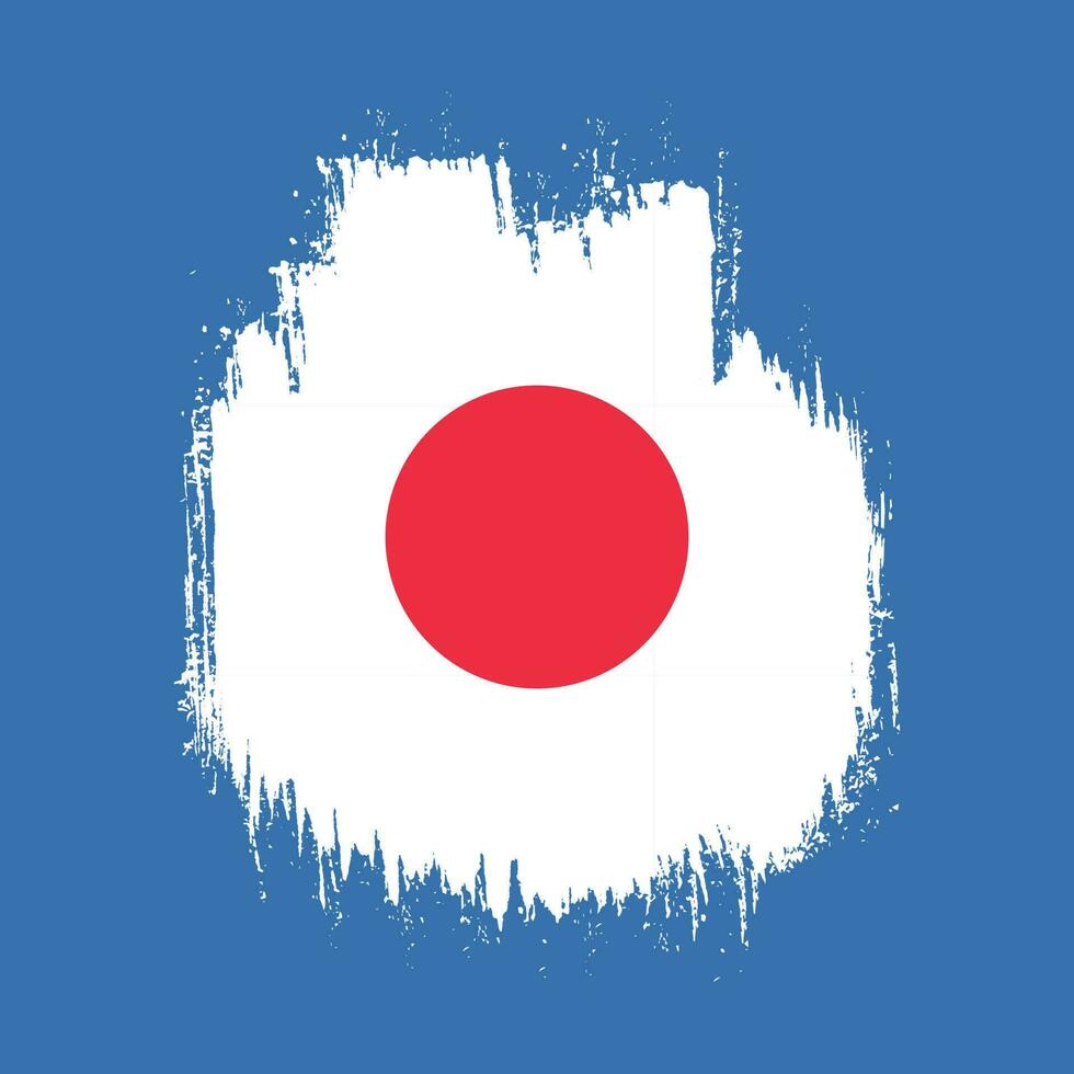 Distressed Japan grunge flag vector