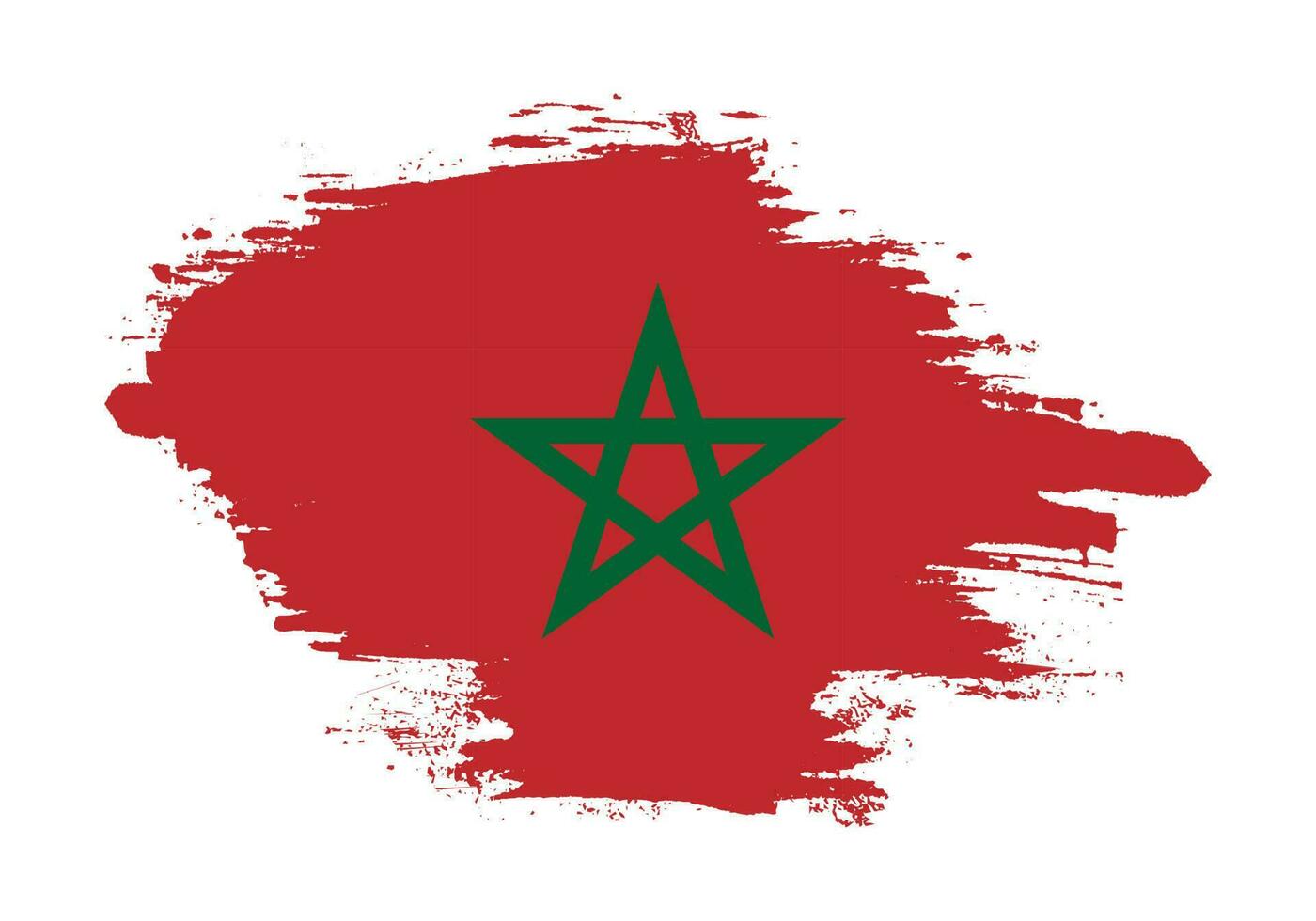 Vintage Morocco grunge flag vector