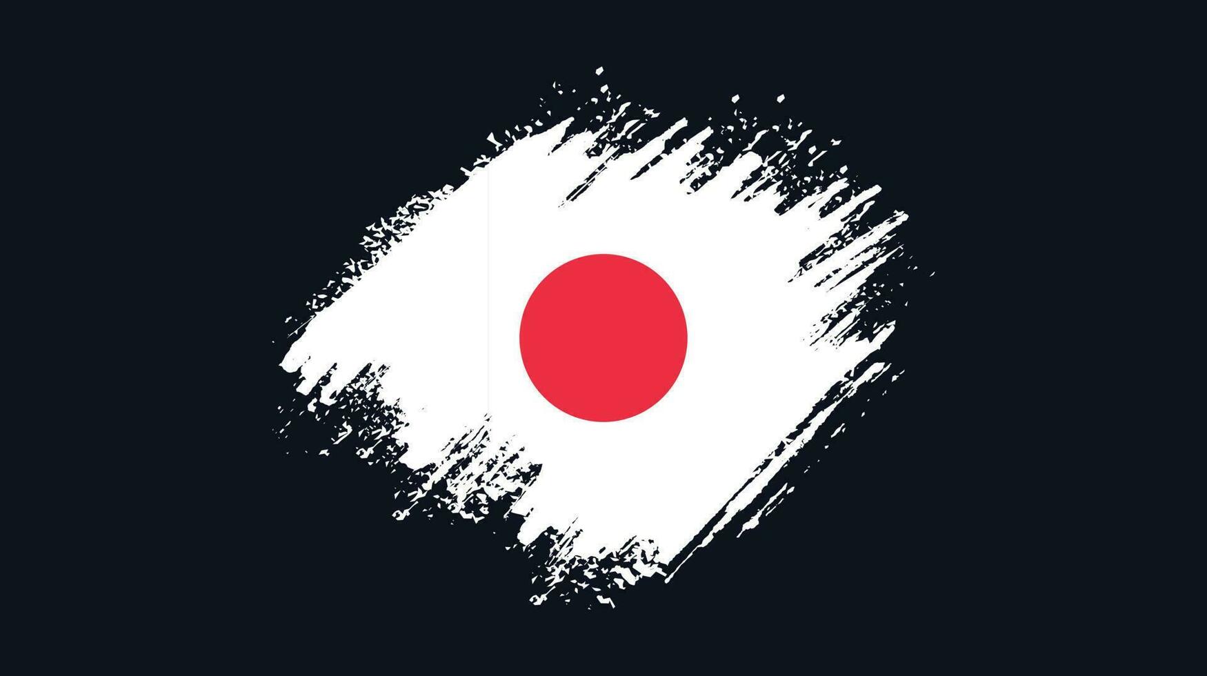 Free brush stroke Japan flag vector image