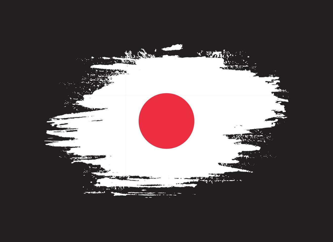 nuevo vector de bandera de japón de textura grunge splash