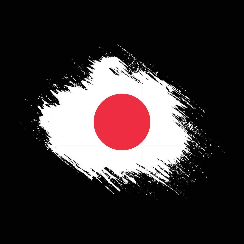 Japan grunge texture flag vector