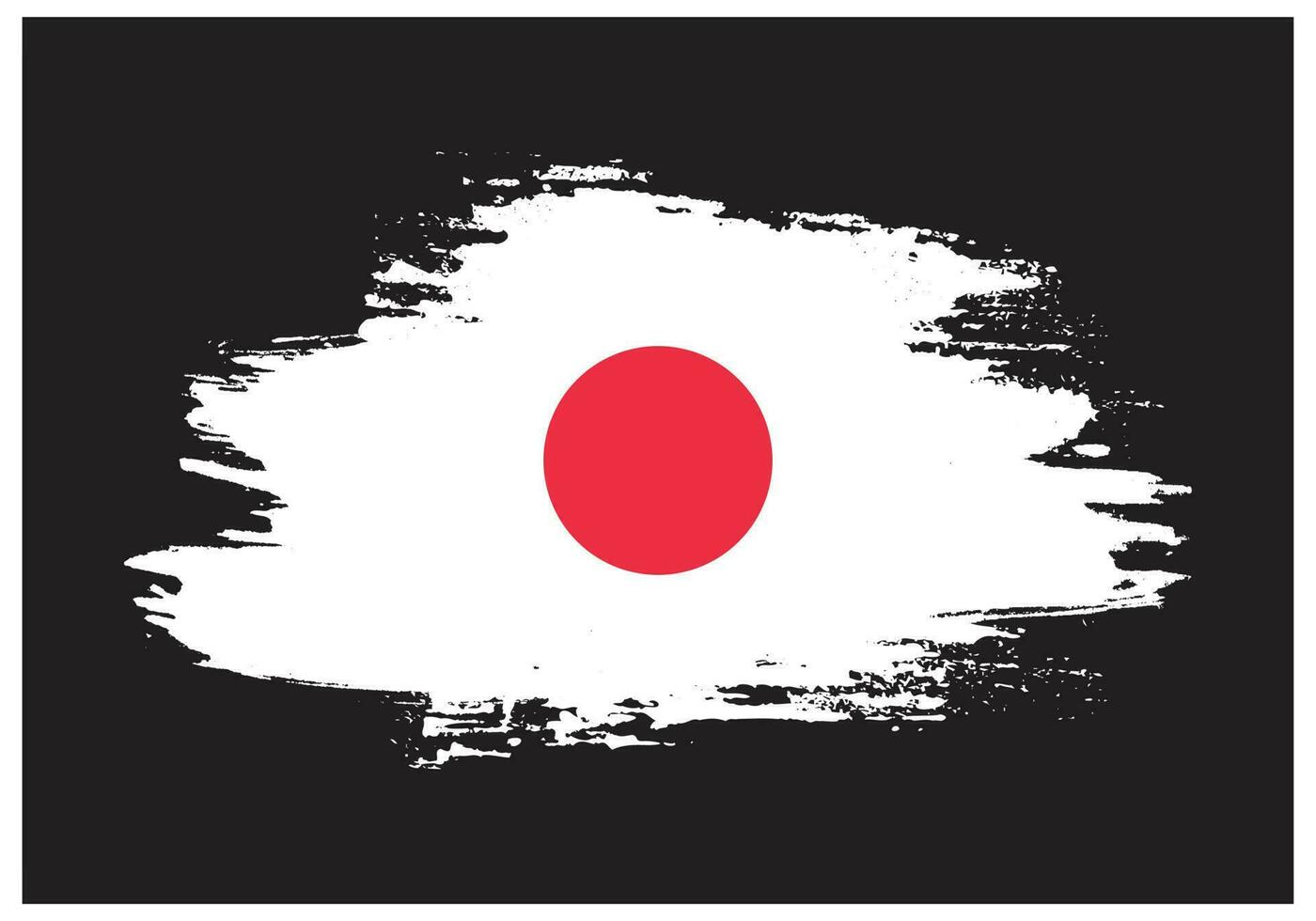 Vector brush stroke Japan flag